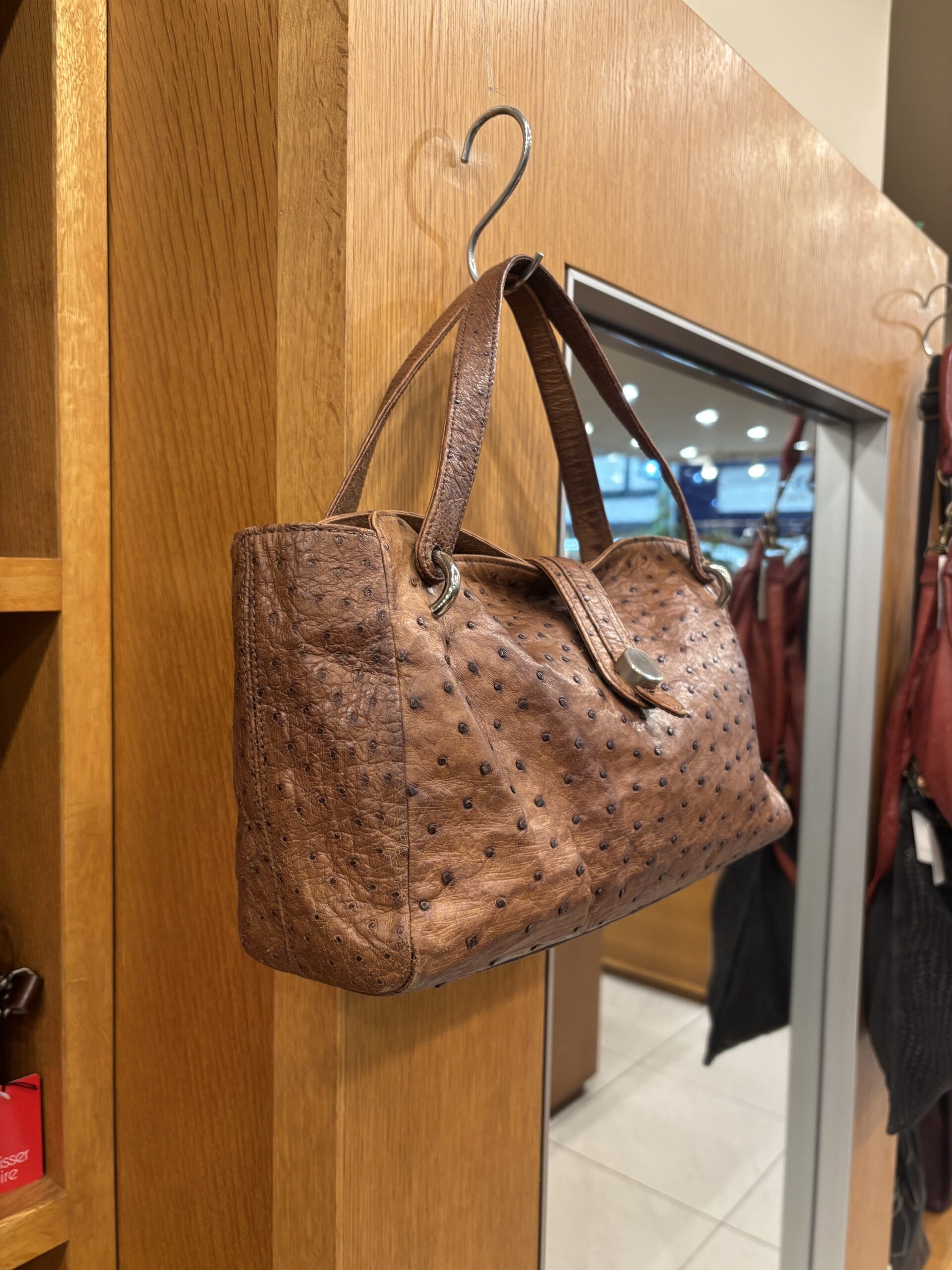 リメイク】オーストリッチ(ダチョウ革)トートバッグをショルダーに